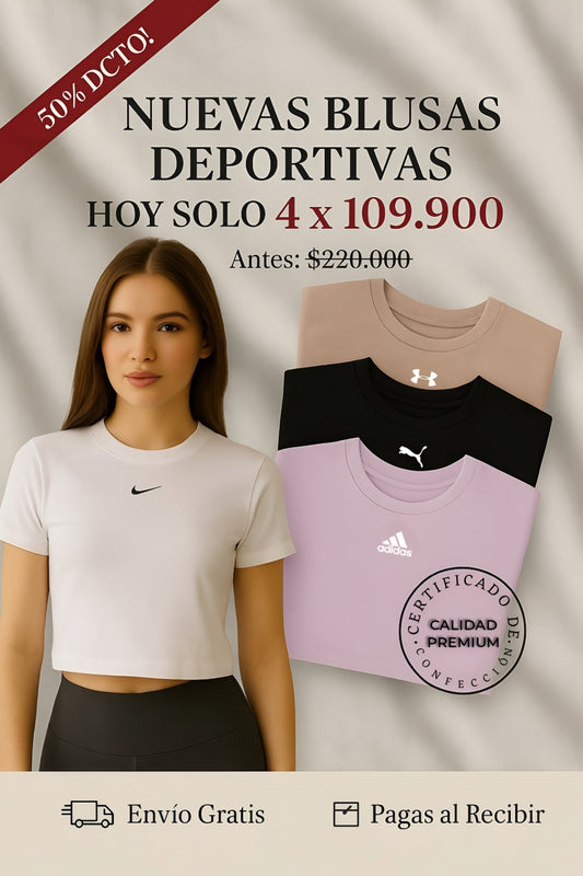 Blusas Deportivas - Pack 4 x 109.900
